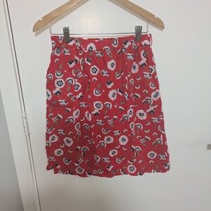 Floral Red Skirt